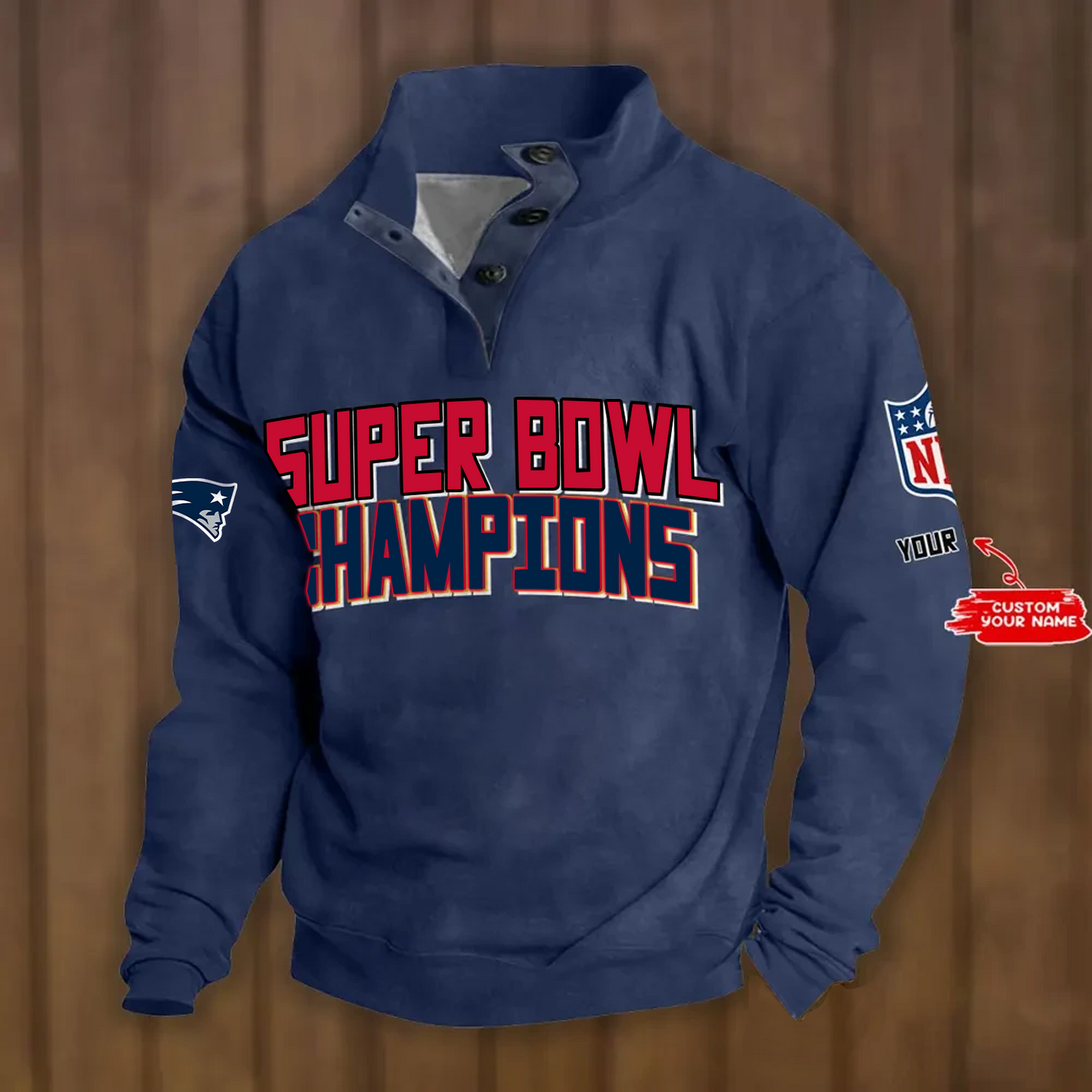 NEP x NFL Double Breasted Stand Collar Hoodies DATND TANTD