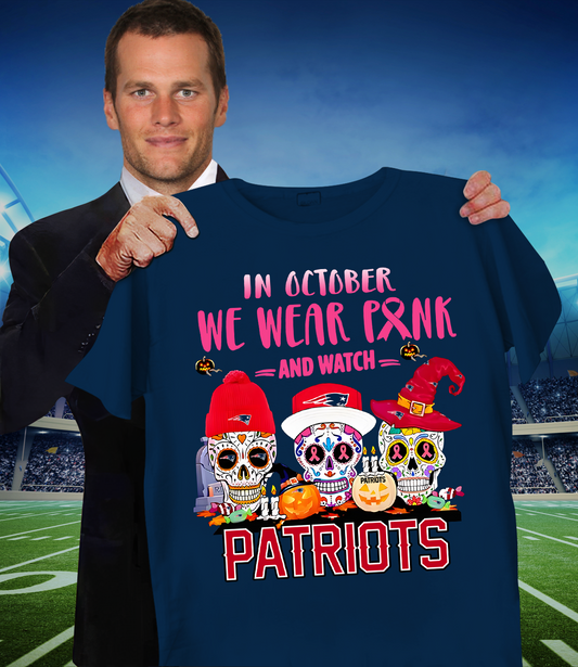 NEP x NFL Sugar skull in October we wear pink and watch DATND TANTD