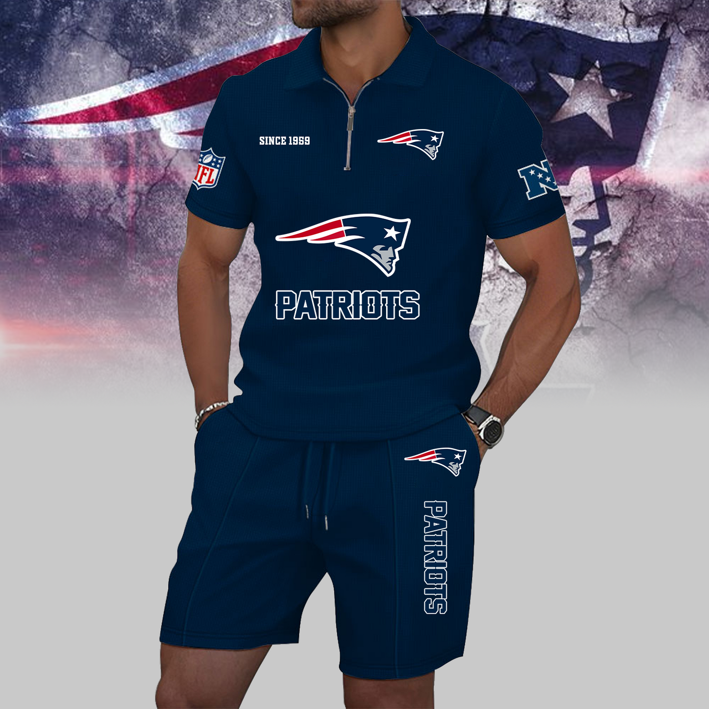 NEP x NFL Zip Polo Set DATND TANTD