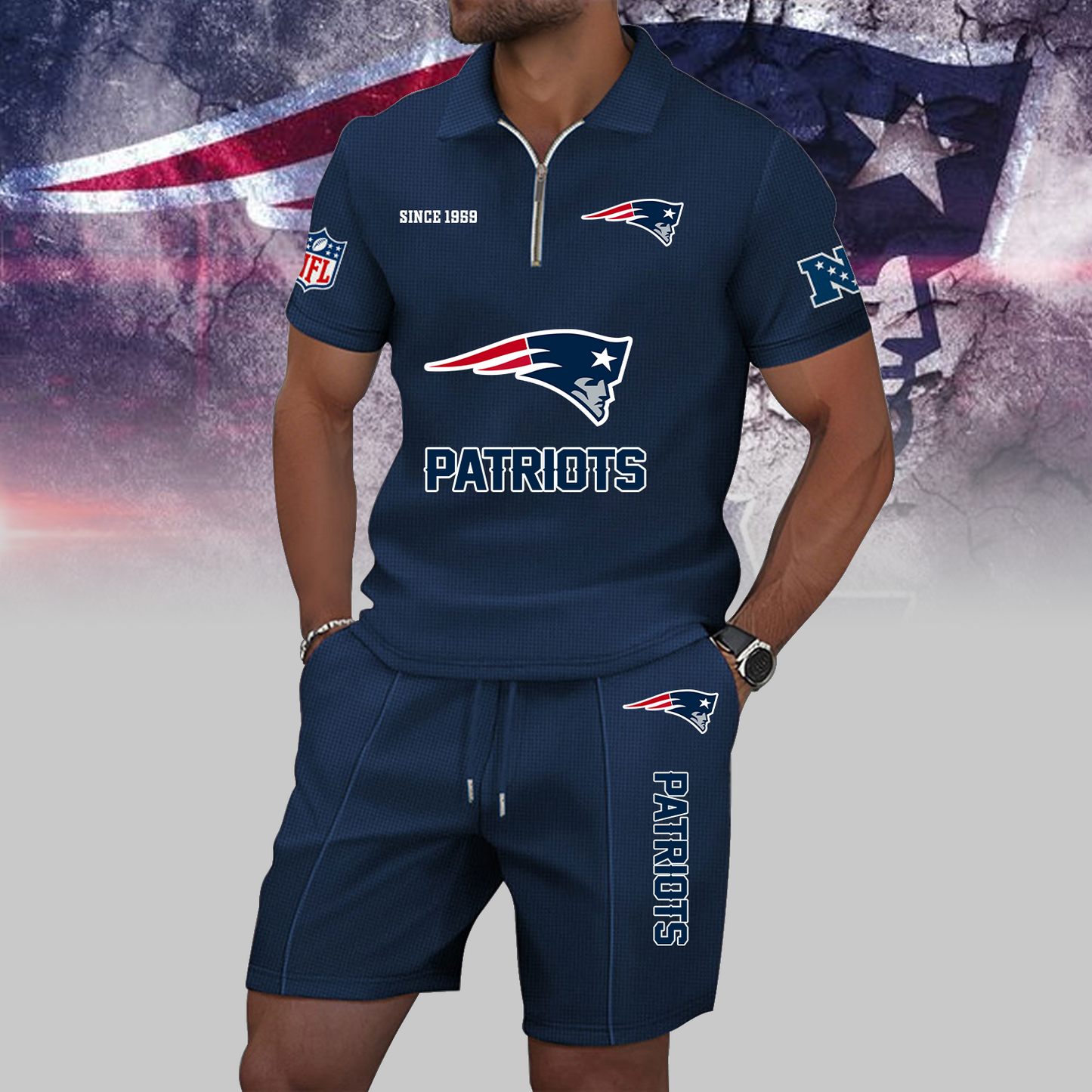 NEP x NFL Zip Polo Set DATND TANTD