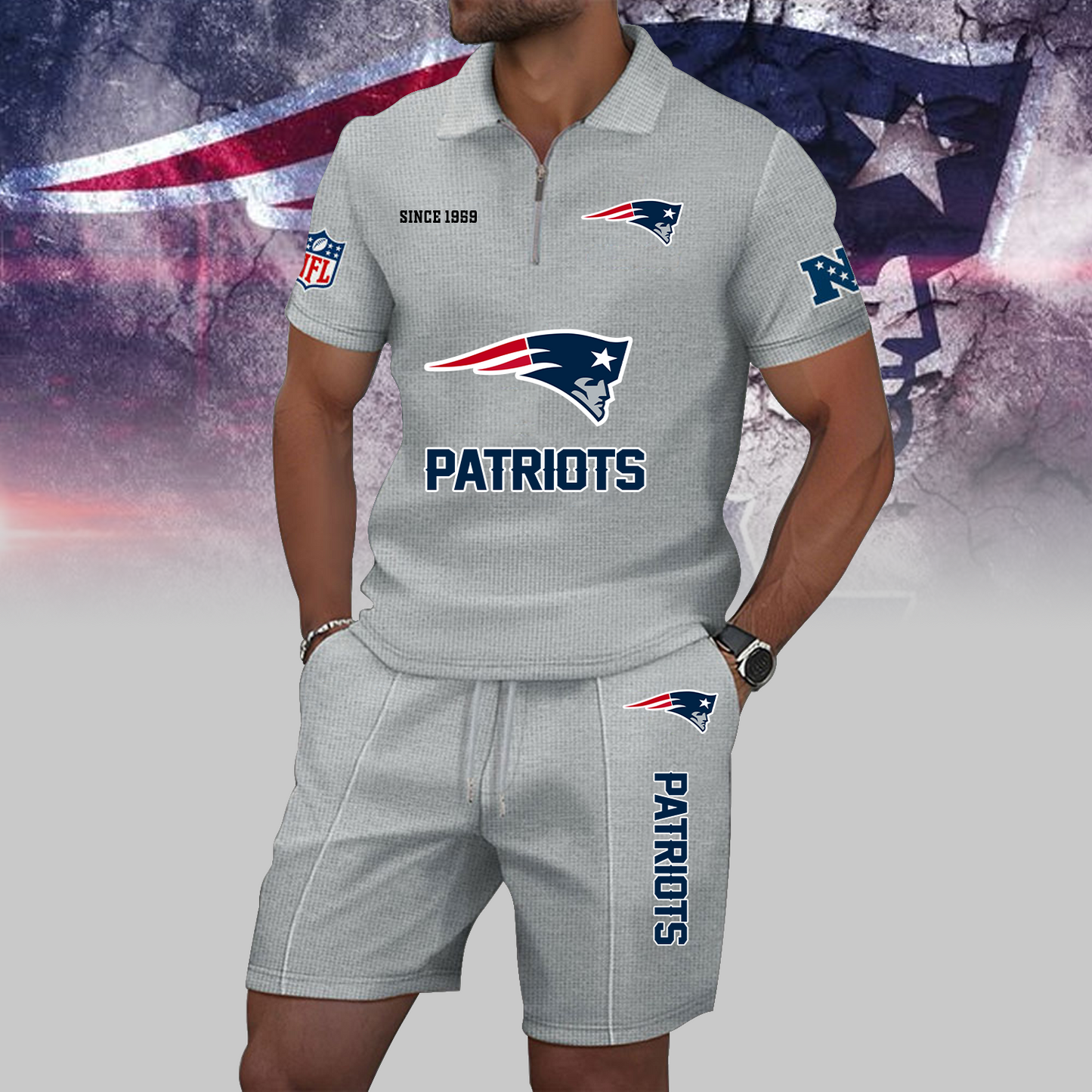 NEP x NFL Zip Polo Set DATND TANTD