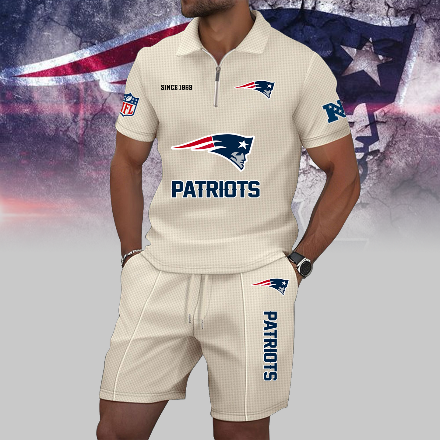NEP x NFL Zip Polo Set DATND TANTD