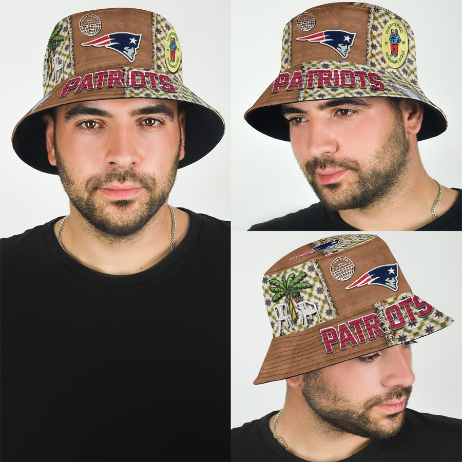 New England Patriots Premium NFL Bad Bunny Bucket Hat