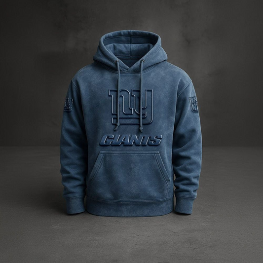 NFL x NYG Suede Texture 3D Hoodie V1 NAK