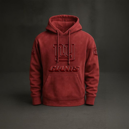 NFL x NYG Suede Texture 3D Hoodie V1 NAK