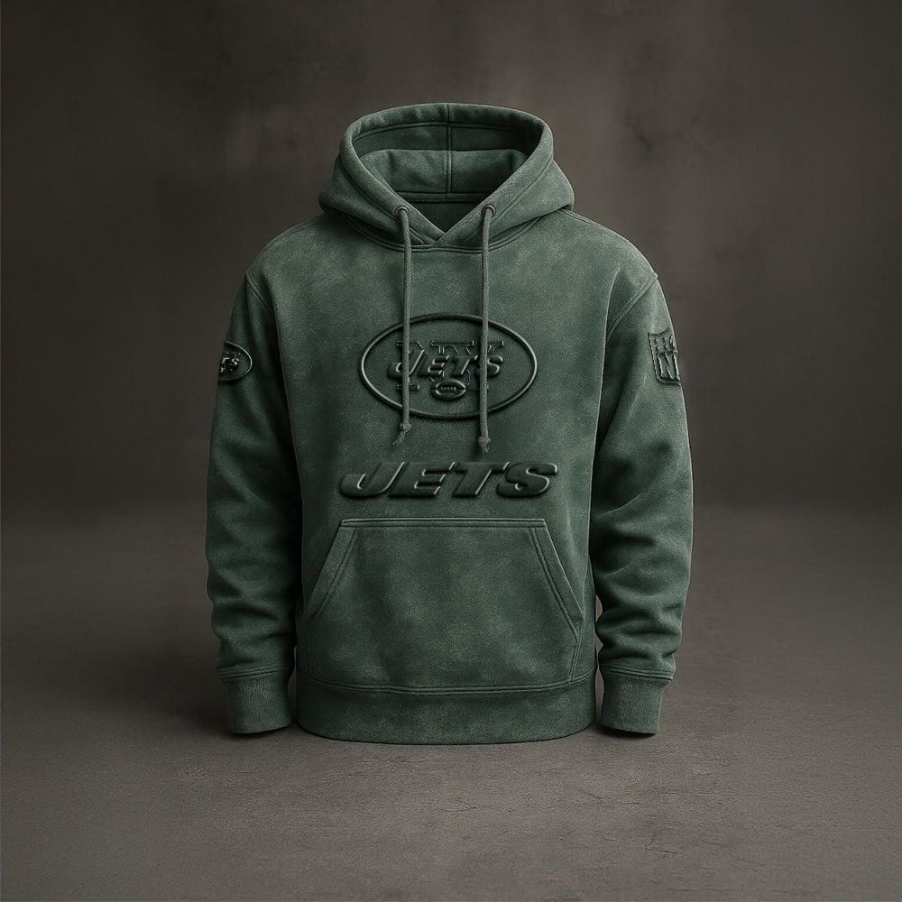 NFL x NYJ Suede Texture 3D Hoodie V1 NAK