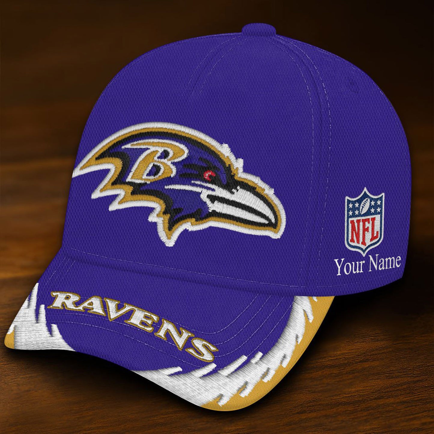 NFL BAL Team All Over Printed Classic Cap V5 NAK NHM