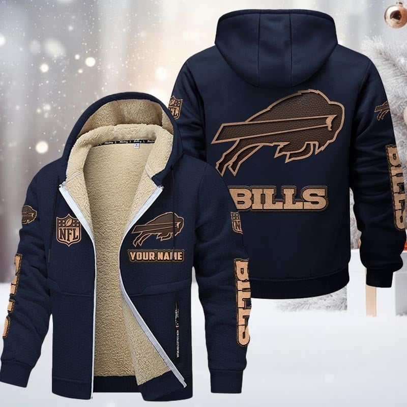 NFL BUF Team Hoodie Zip Velvet Coat V1 NAK NHM