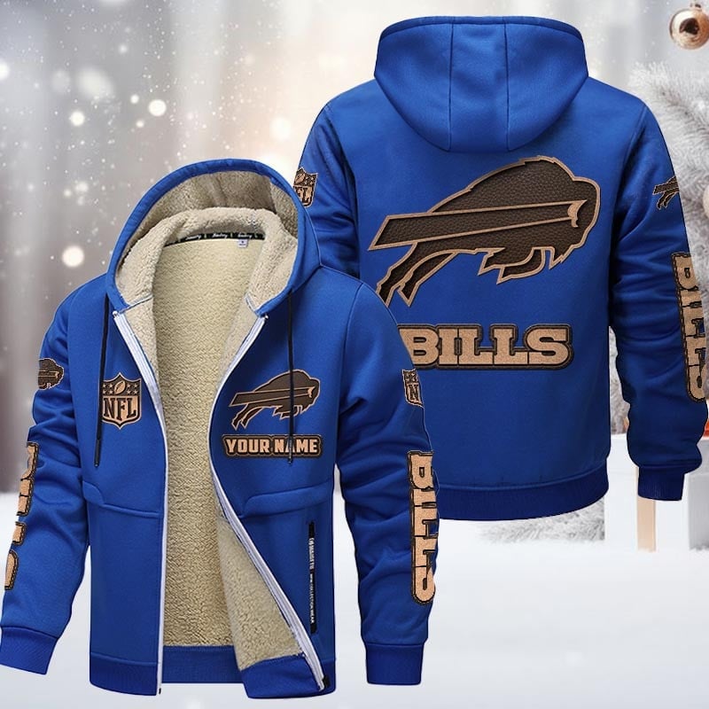 NFL BUF Team Hoodie Zip Velvet Coat V1 NAK NHM