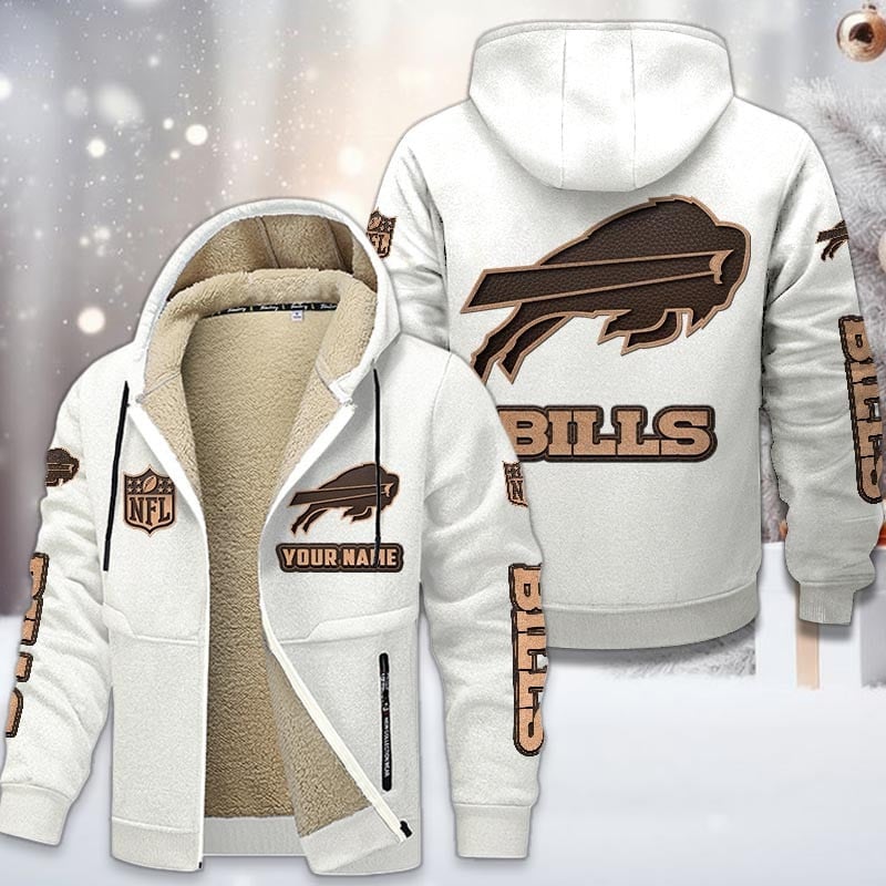 NFL BUF Team Hoodie Zip Velvet Coat V1 NAK NHM