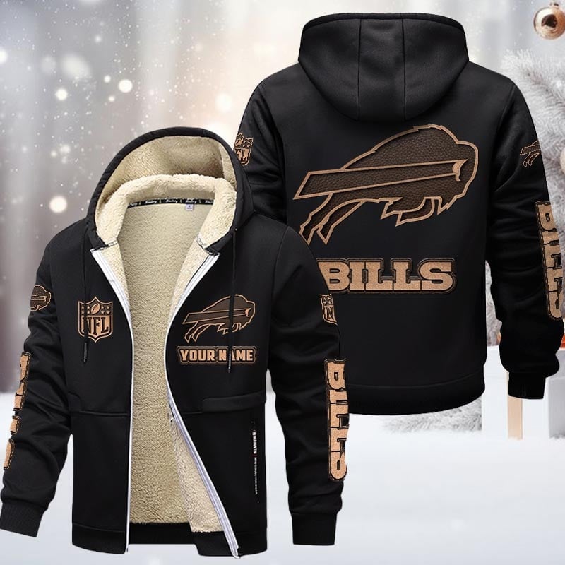NFL BUF Team Hoodie Zip Velvet Coat V1 NAK NHM
