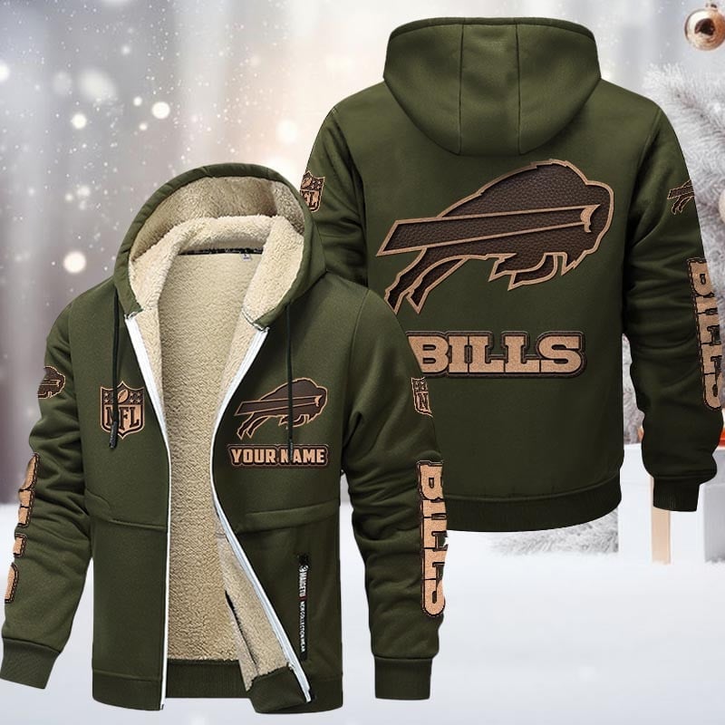 NFL BUF Team Hoodie Zip Velvet Coat V1 NAK NHM