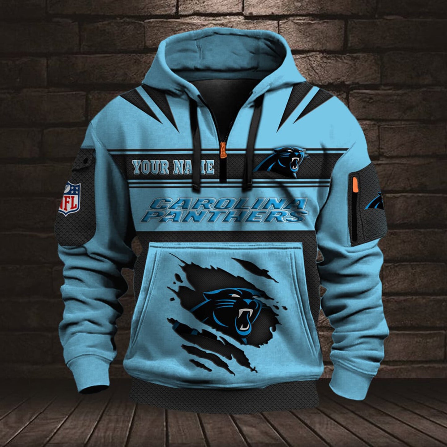 NFL CAR Half Zip Pocket Sweatshirt V1 NAK NHM