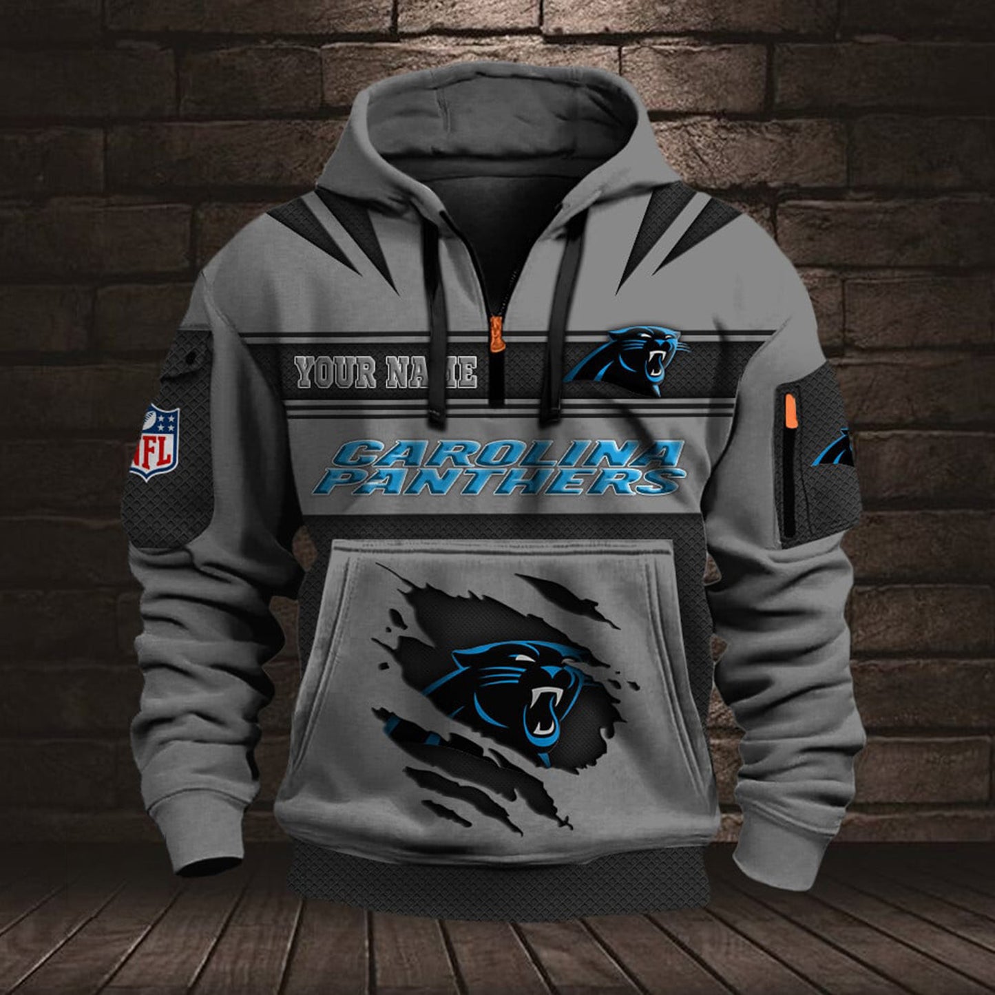 NFL CAR Half Zip Pocket Sweatshirt V1 NAK NHM