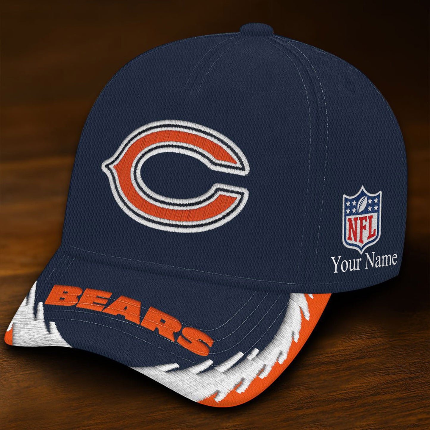 NFL CHI Team All Over Printed Classic Cap V5 NAK NHM