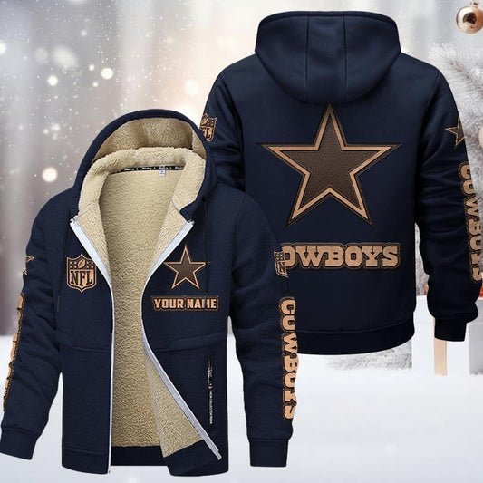 NFL DAL Team Hoodie Zip Velvet Coat V1 NAK NHM
