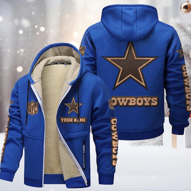 NFL DAL Team Hoodie Zip Velvet Coat V1 NAK NHM