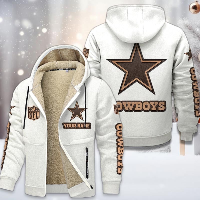 NFL DAL Team Hoodie Zip Velvet Coat V1 NAK NHM