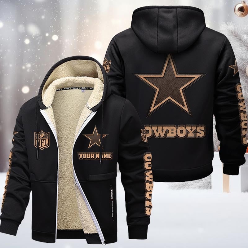 NFL DAL Team Hoodie Zip Velvet Coat V1 NAK NHM