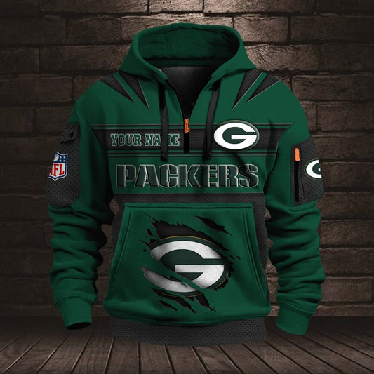 NFL GB Half Zip Pocket Sweatshirt V1 NAK NHM
