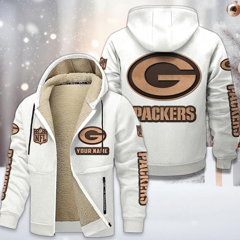 NFL GB Team Hoodie Zip Velvet Coat V1 NAK NHM