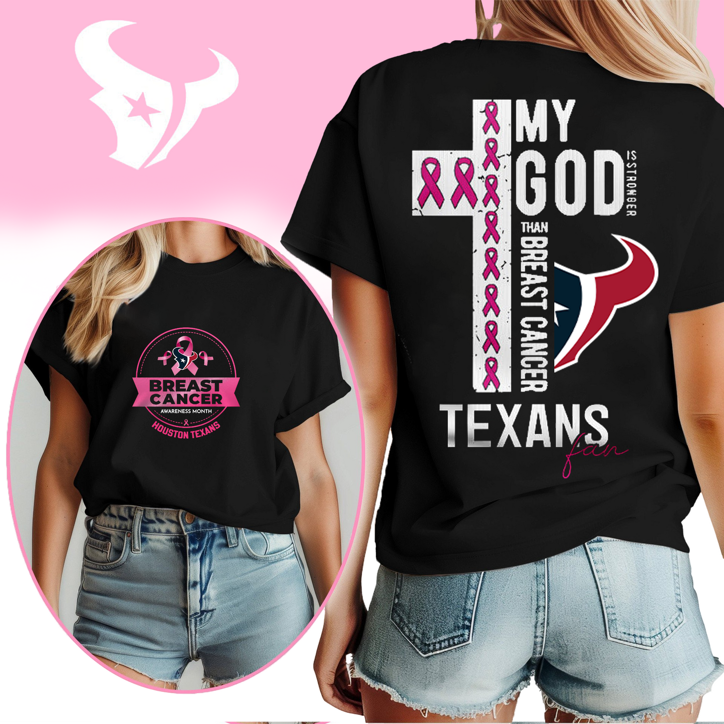 NFL HT - Breast Cancer My God In Stronger Shirt DDT HLP