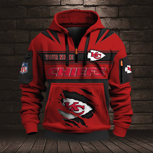 NFL KC Half Zip Pocket Sweatshirt V1 NAK NHM