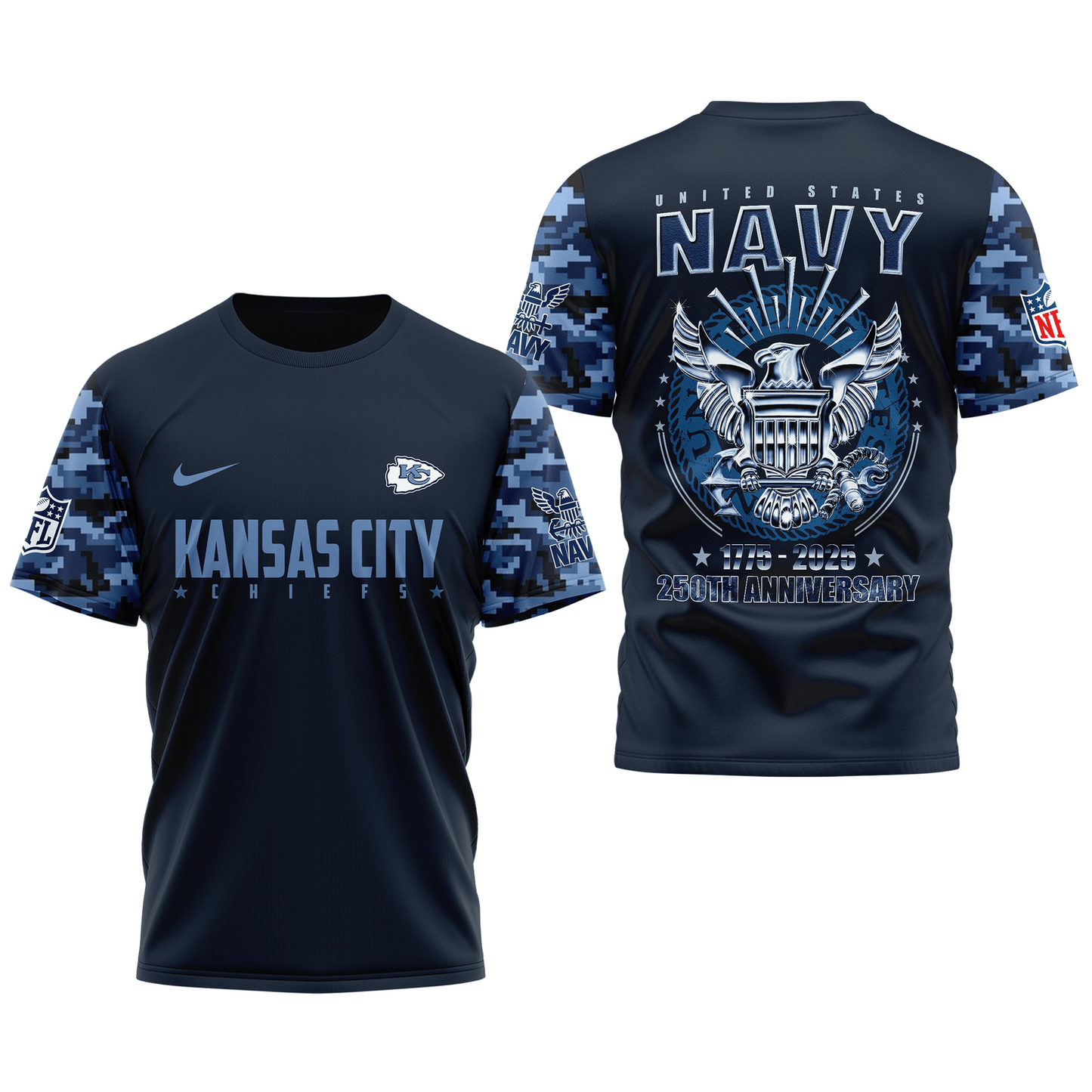 NFL KCC Premium 250 Years 3D Shirt DDT CTND