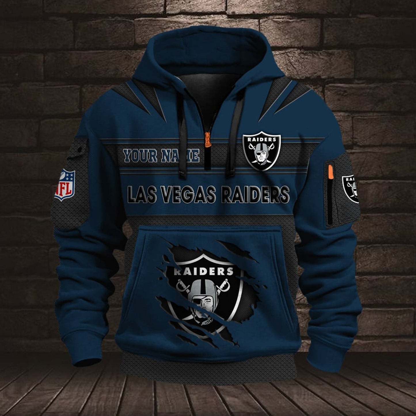 NFL LV Half Zip Pocket Sweatshirt V1 NAK NHM