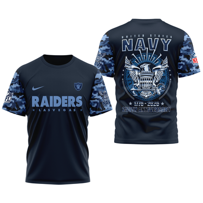 NFL LVR Premium 250 Years 3D Shirt DDT CTND