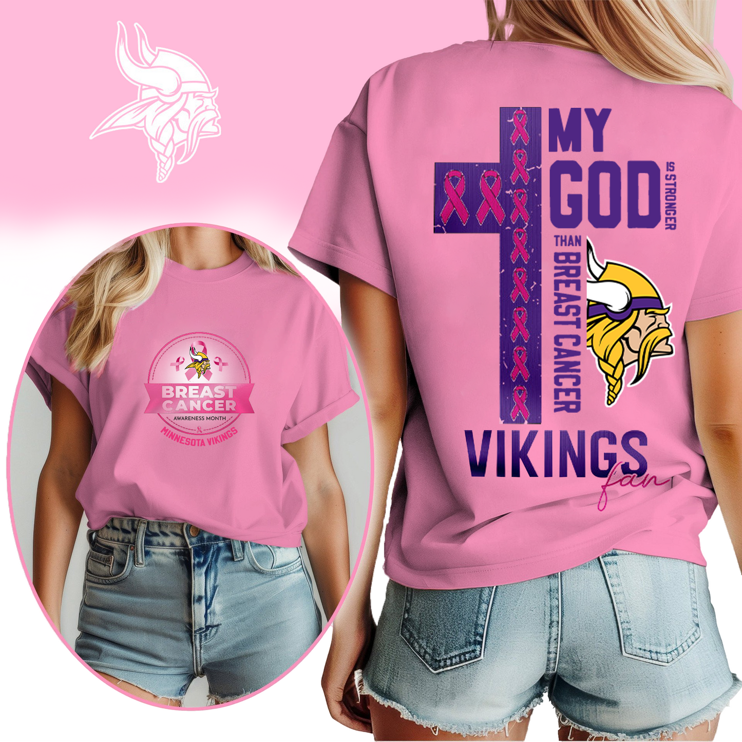 NFL MV - Breast Cancer My God In Stronger Shirt DDT HLP