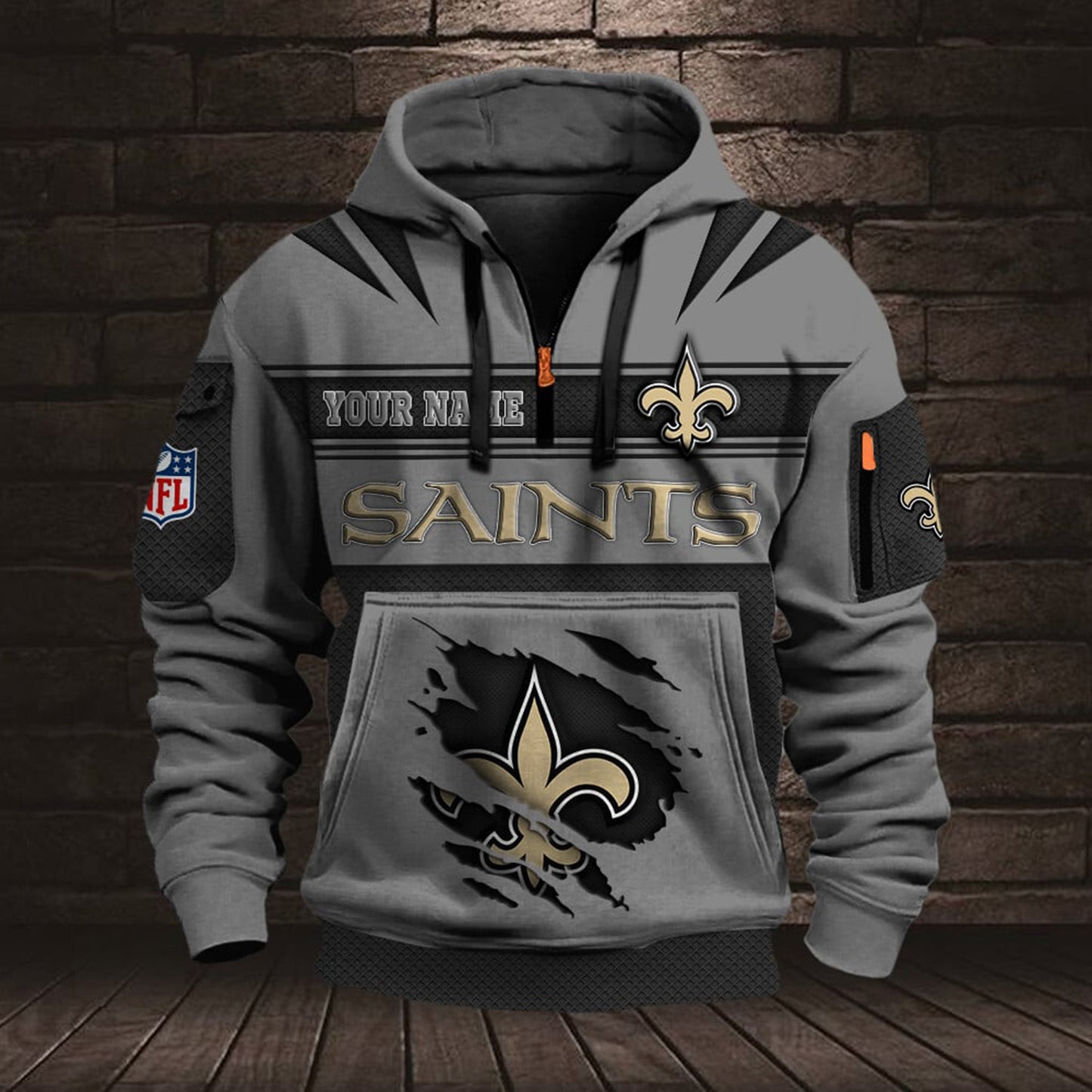 NFL NO Half Zip Pocket Sweatshirt V1 NAK NHM