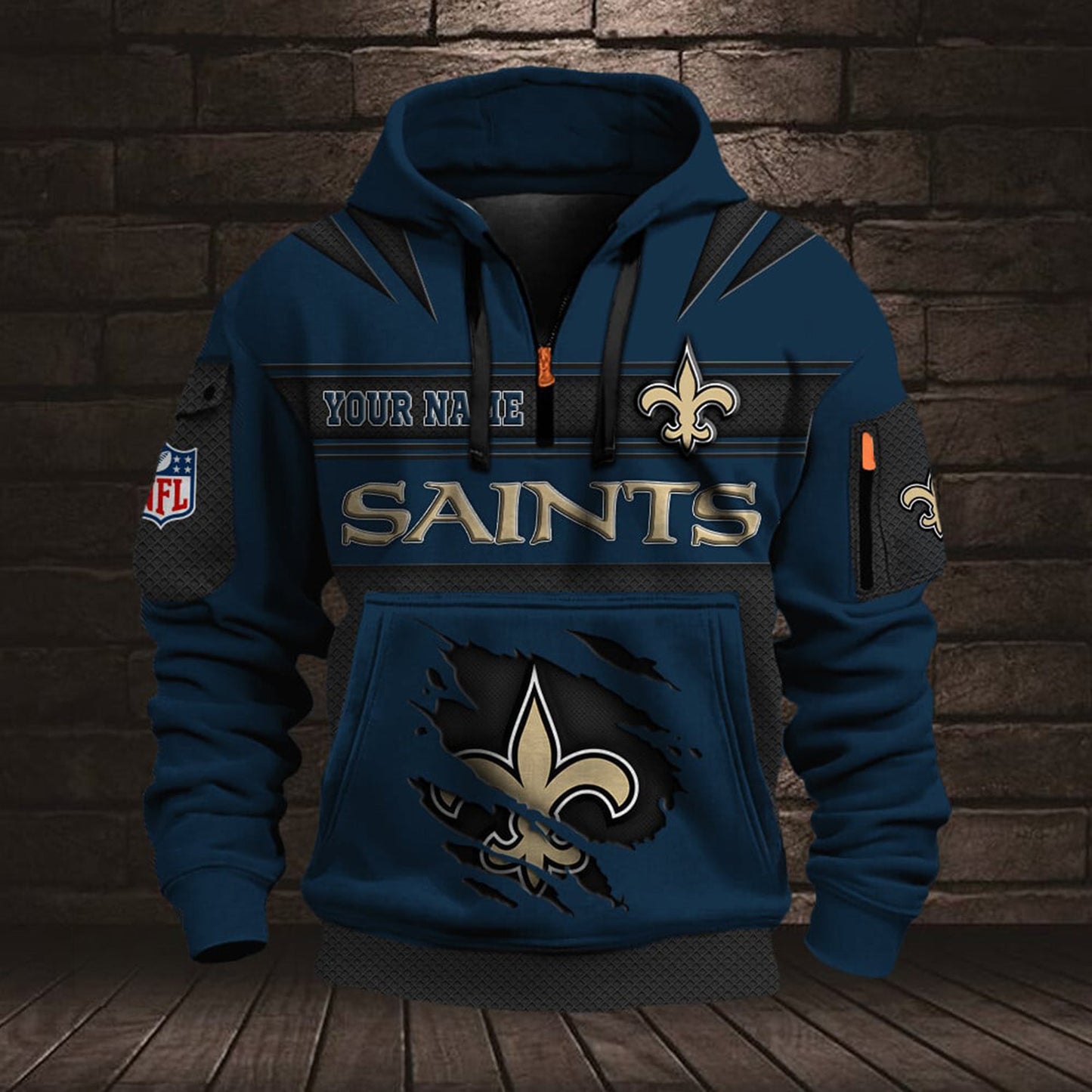 NFL NO Half Zip Pocket Sweatshirt V1 NAK NHM