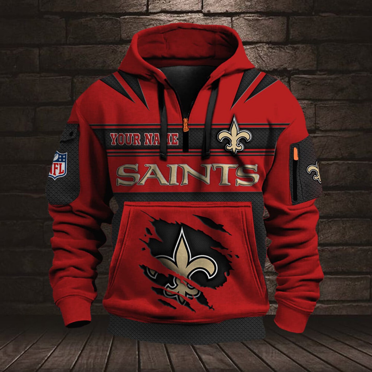 NFL NO Half Zip Pocket Sweatshirt V1 NAK NHM