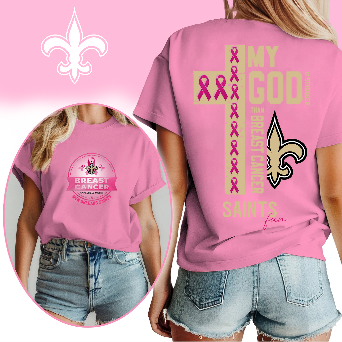 NFL NOS - Breast Cancer My God In Stronger Shirt DDT HLP