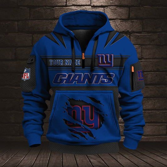 NFL NYG Half Zip Pocket Sweatshirt V1 NAK NHM