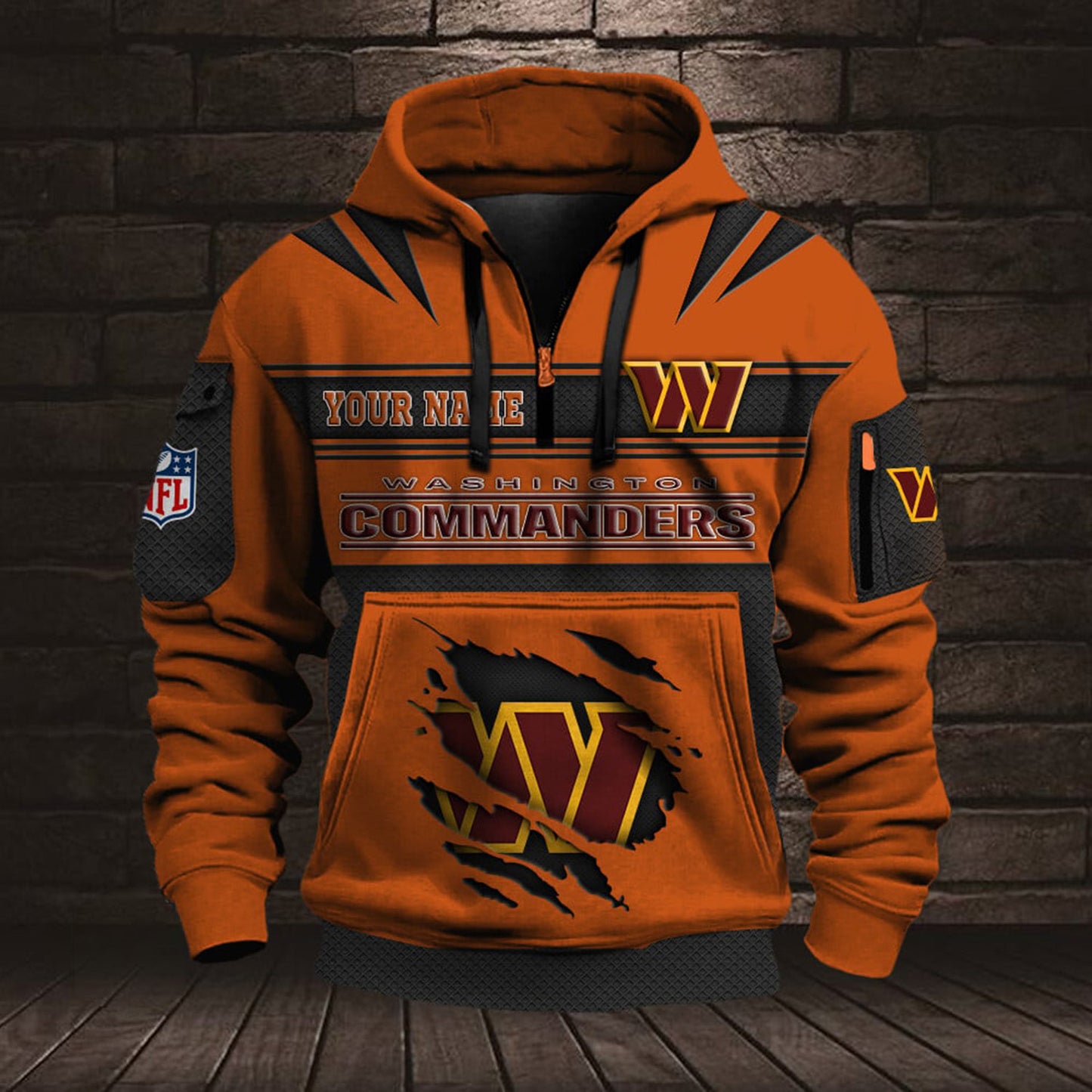 NFL WAS Half Zip Pocket Sweatshirt V1 NAK NHM