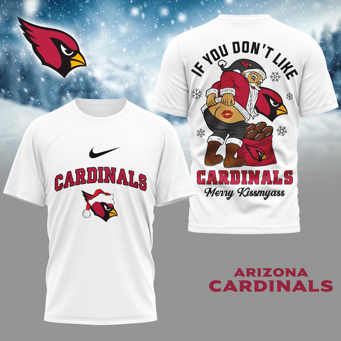 NFL x ARI Funny Xmas 3D Shirt HLP