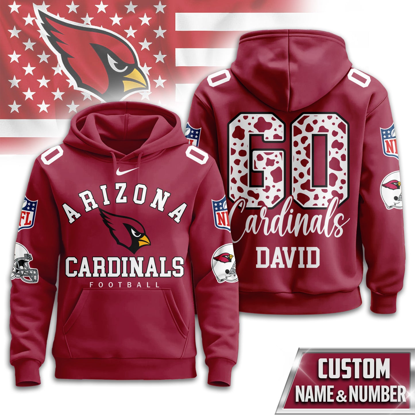 NFL x ARI Go Personalized Hoodie HLP