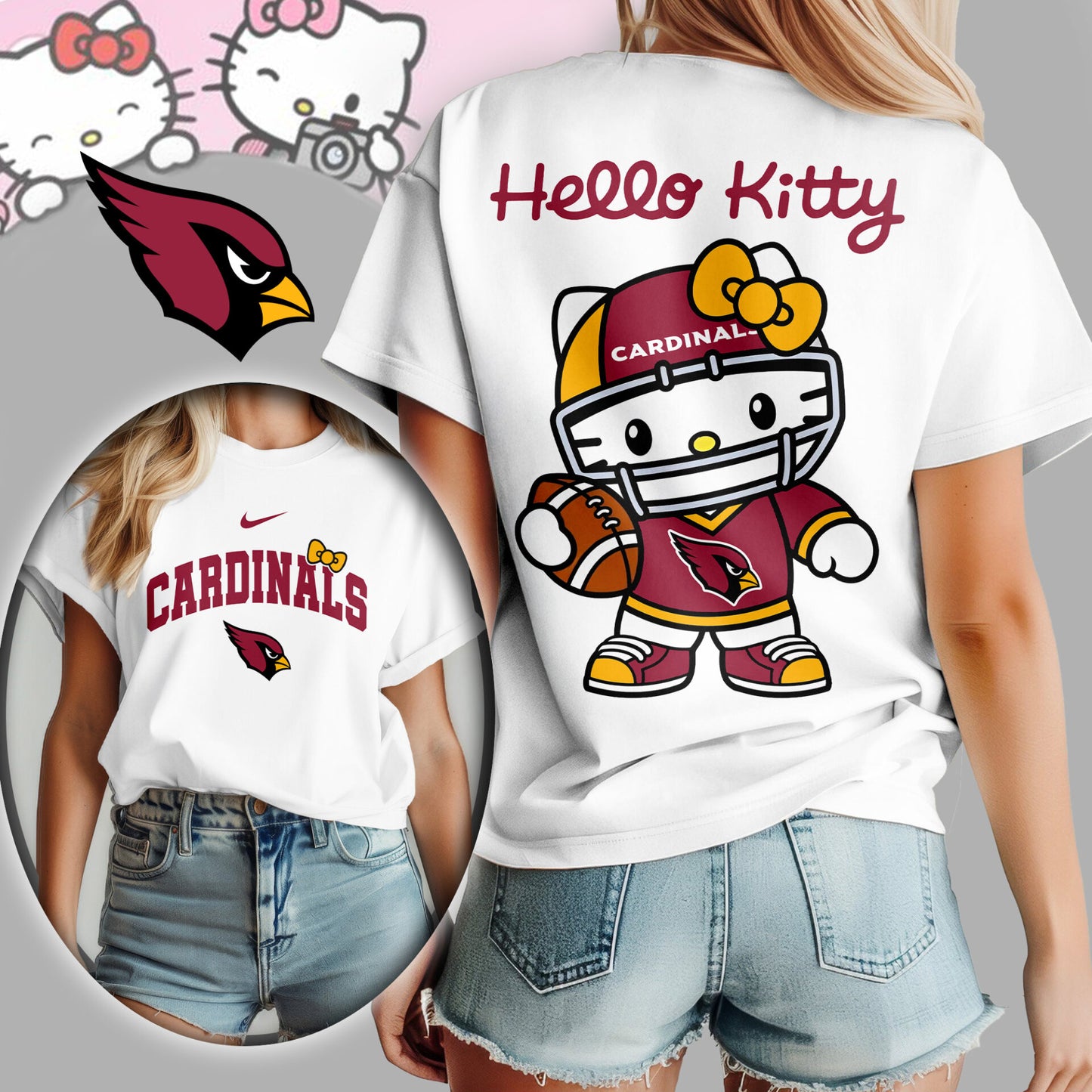 NFL x ARI Hello Kitty Premium 3D Shirt HLP