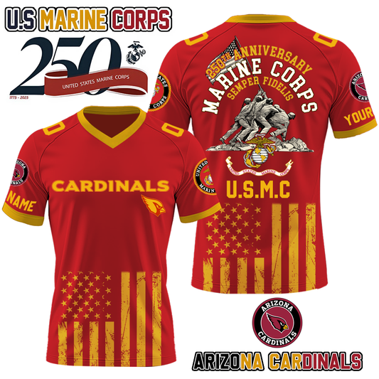 NFL x ARI U.S Marine Corps 250th Anniversary Premium-V-neck Short Sleeve Jersey HLP 271025