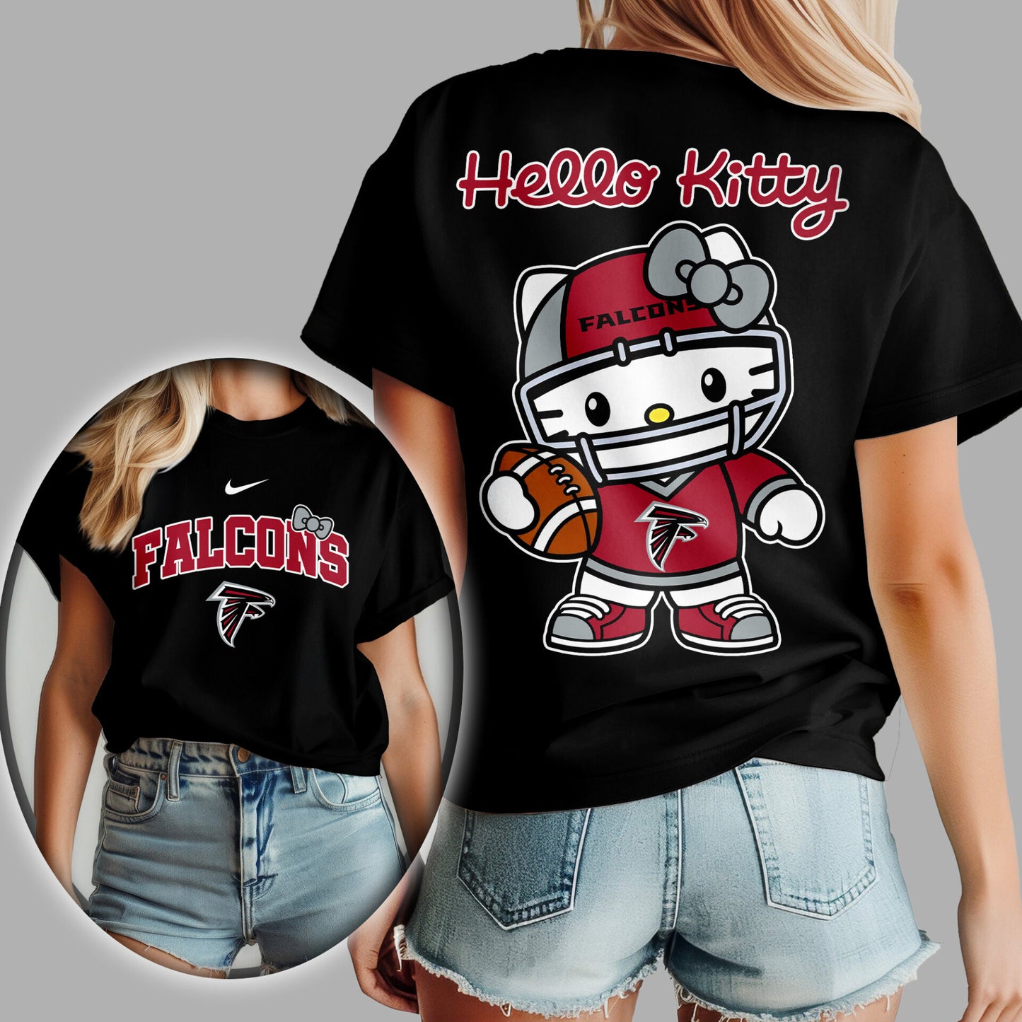 NFL x ATL Hello Kitty Premium 3D Shirt HLP