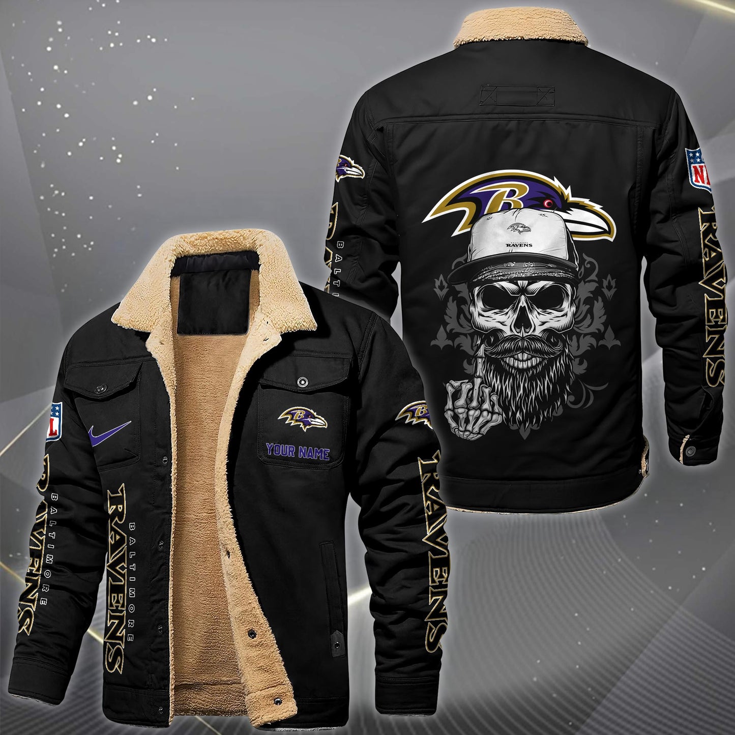 NFL x BAL Fleece Lined Cargo Jacket HLP