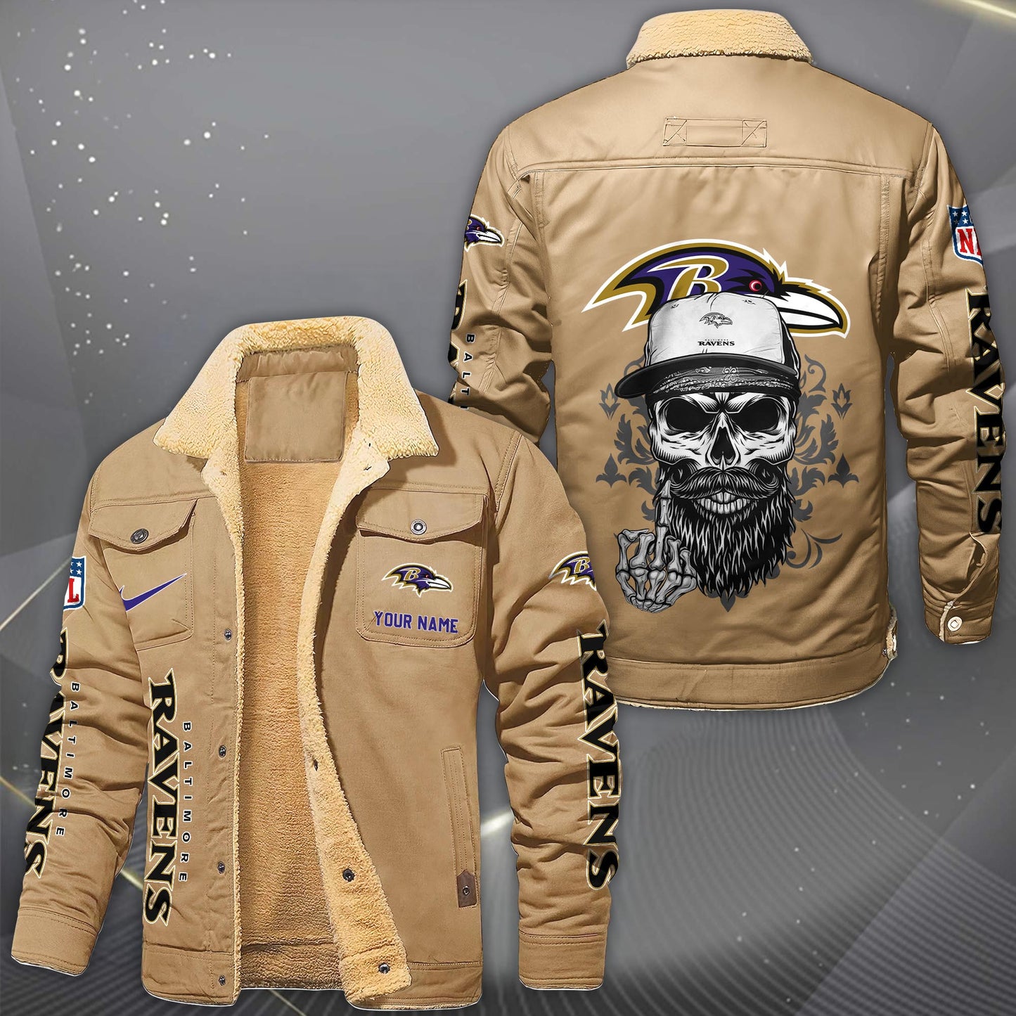 NFL x BAL Fleece Lined Cargo Jacket HLP