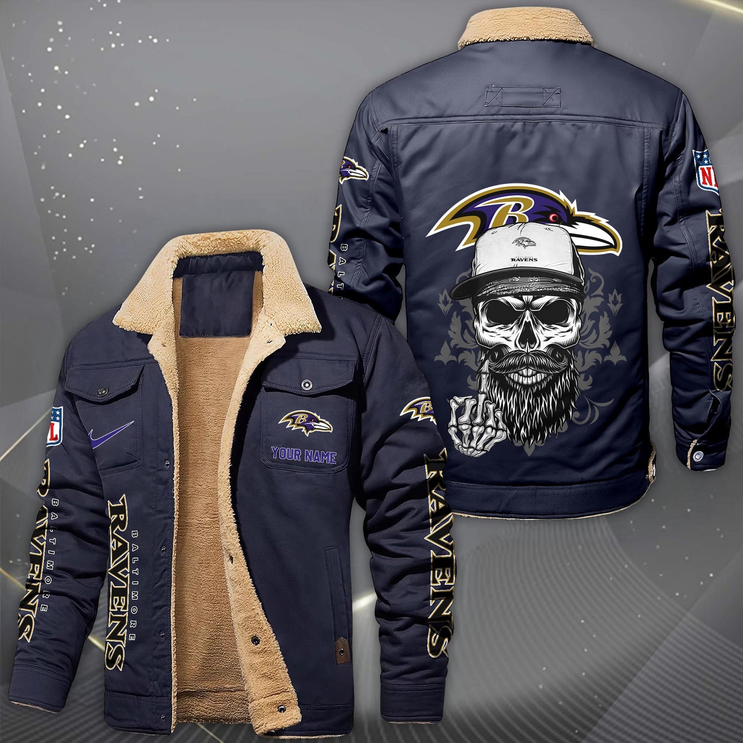 NFL x BAL Fleece Lined Cargo Jacket HLP