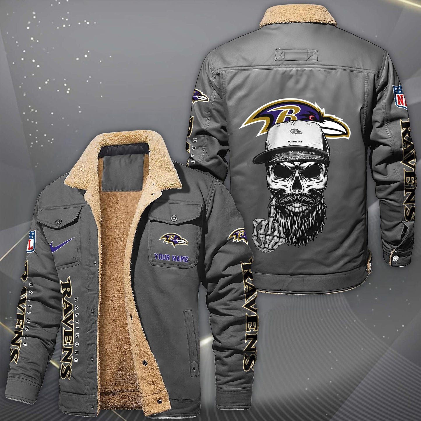 NFL x BAL Fleece Lined Cargo Jacket HLP