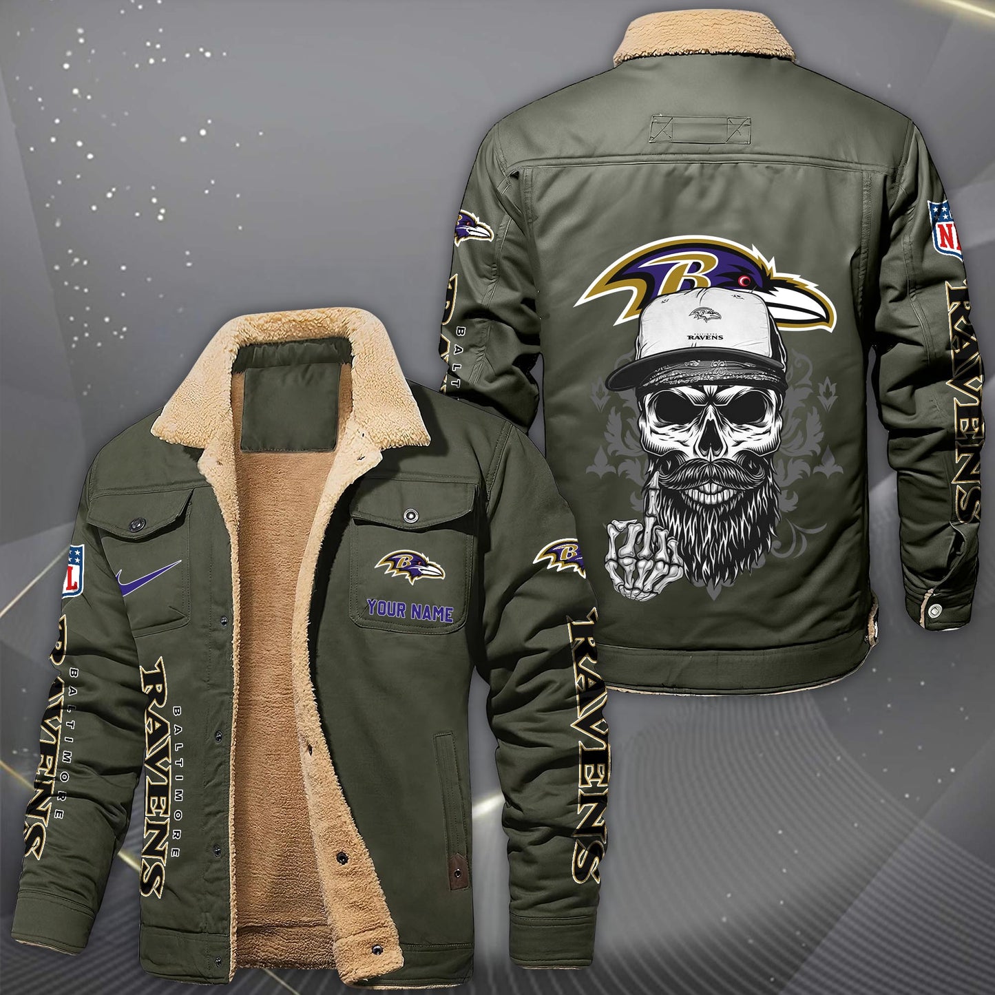 NFL x BAL Fleece Lined Cargo Jacket HLP