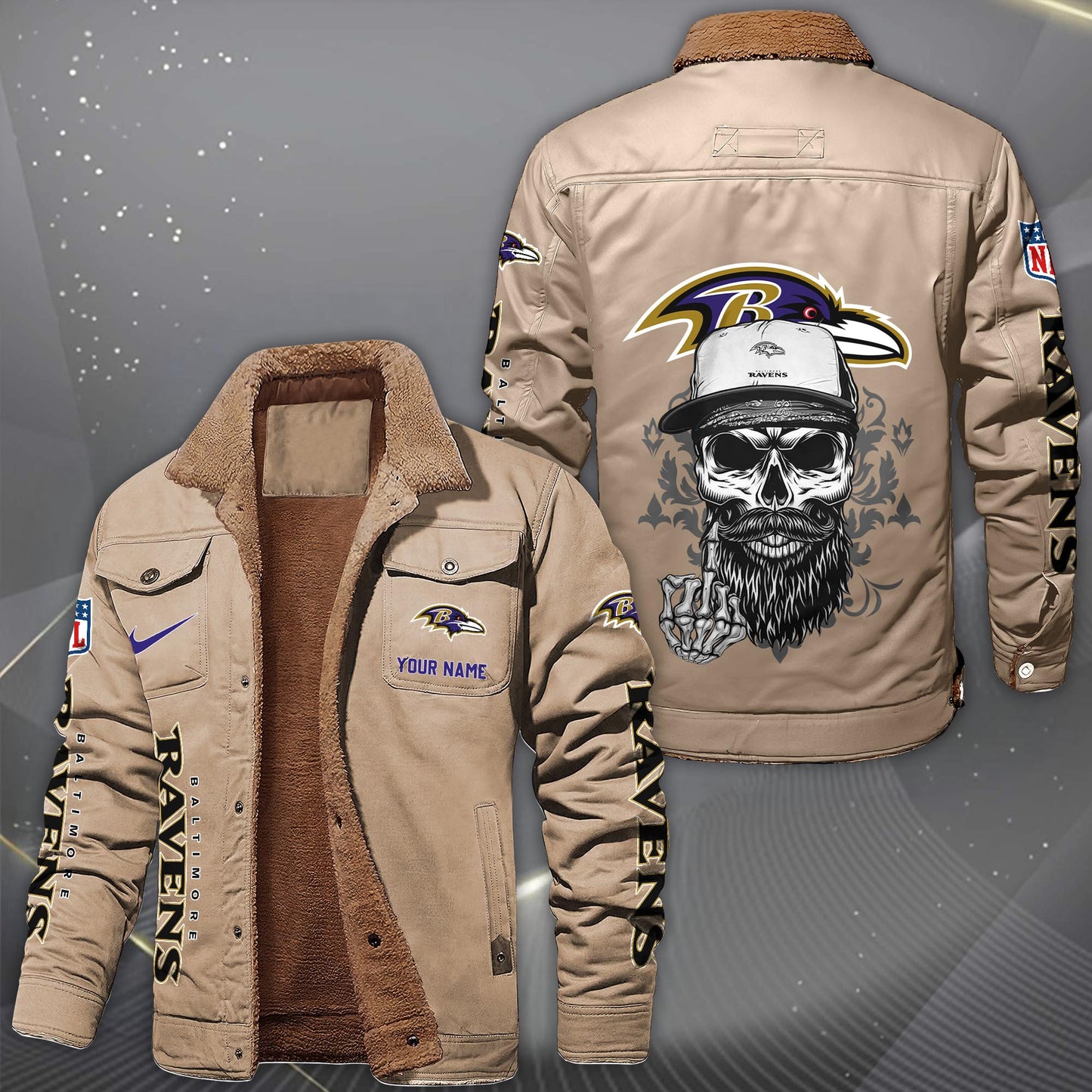 NFL x BAL Fleece Lined Cargo Jacket HLP