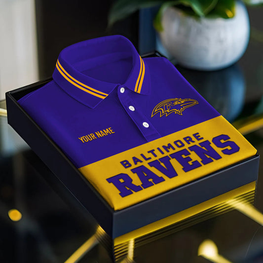 NFL x BAL Full Team 3D Printed Classic Polo Shirt V1 NAK NHM