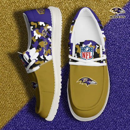 NFL x BAL Personalized Canvas Loafer Shoes HLP